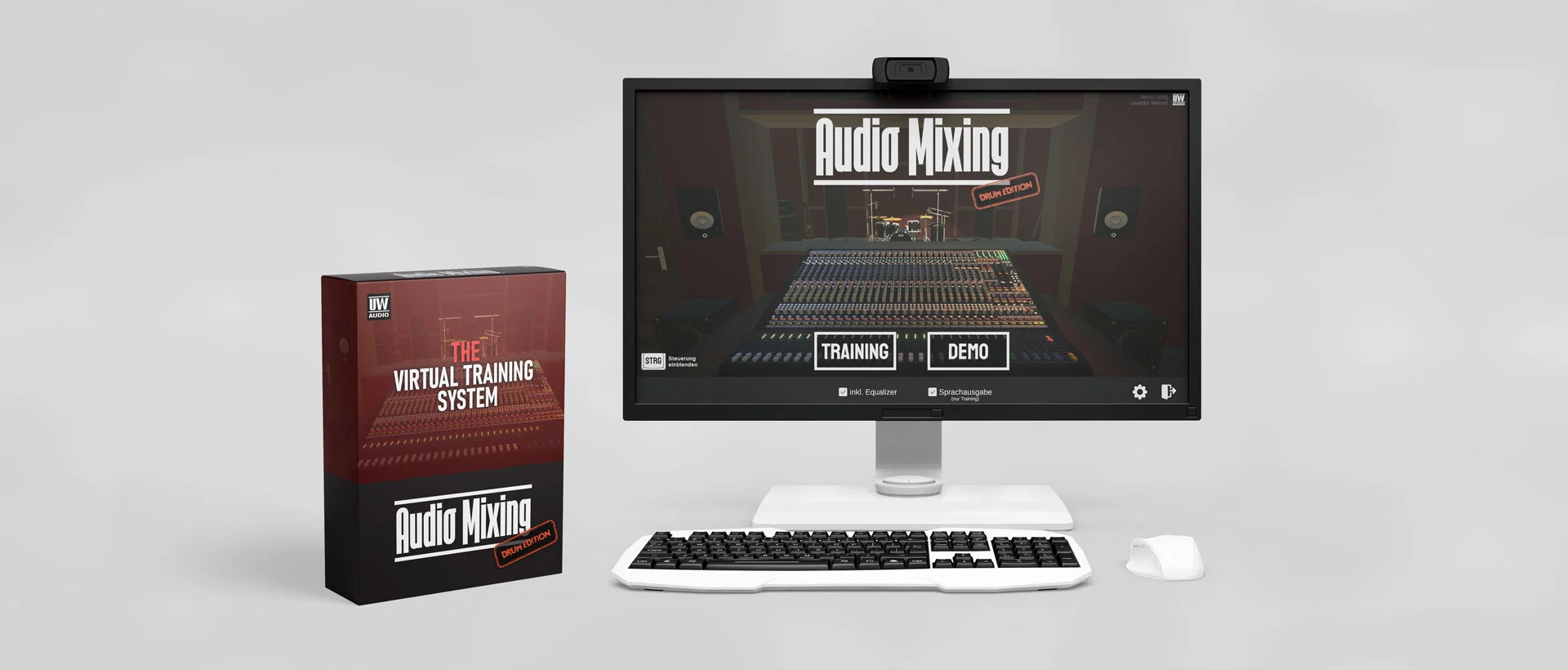Audio Mixing Computer & Software Package Mockup