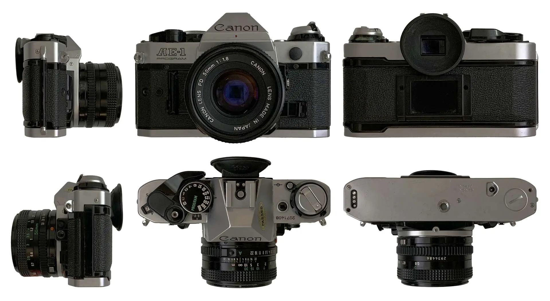 Blender-Vorlage: Canon AE-1 Program; verschiedene Perspektiven