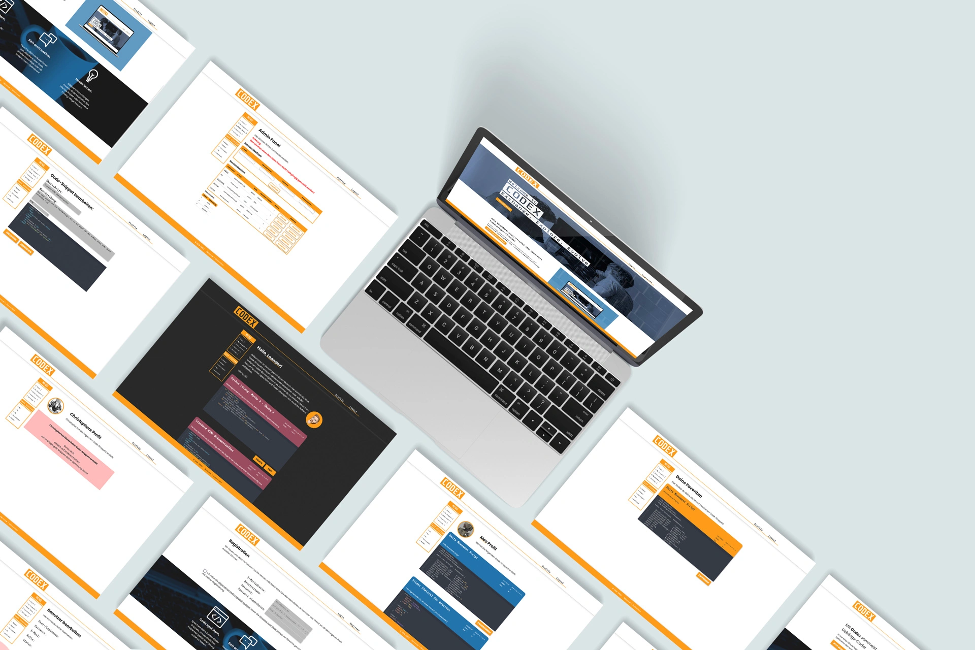 Codex: Viele weitere Website-Ansichten