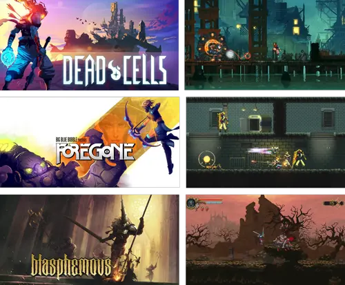 Game Covers: Dead Cells, Foregone, Blasphemous